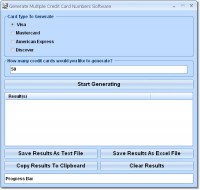   Generate Multiple Credit Card Numbers Software