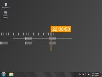   Orange Abstract Desktop Clock
