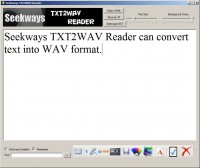   Seekways TXT2WAV Reader