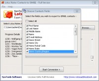   Convert Notes Contacts List into Gmail