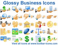   Glossy Business Icons