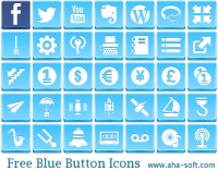   Free Blue Button Icons