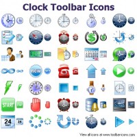   Clock Toolbar Icons for Bada