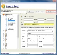   Lotus Notes Address Book to Excel