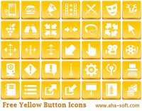   Free Yellow Button Icons