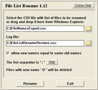   File List Rename
