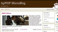   ApPHP MicroBlog Personal PHP Web Blog