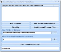   Convert Multiple Text Files To PDF Files Software