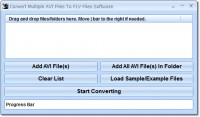   Convert Multiple AVI Files To FLV Files Software