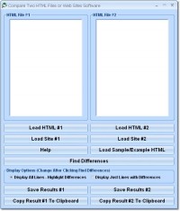  Compare Two HTML Files or Web Sites Software