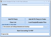   Convert Multiple PS Files To PDF Files Software