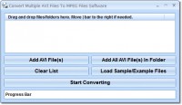   Convert Multiple AVI Files To MPEG Files Software