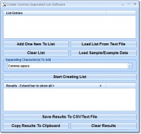   Create Comma Separated List Software