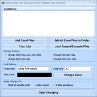   Excel Change Font Size and Style In Multiple Files Software