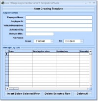   Excel Mileage Log & Reimbursement Template Software