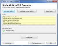   MS XLSX to XLS Export