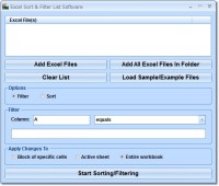   Excel Sort & Filter List Software