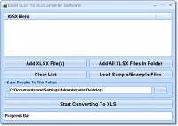   Excel XLSX To XLS Converter Software