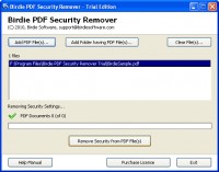   Removal of PDF Lock