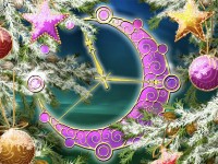   Colorful Christmas Clock screensaver