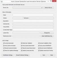   License Generation and Activation Server