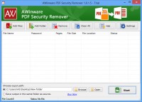   AWinware Remove Security from PDF