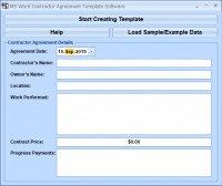   MS Word Contractor Agreement Template Software
