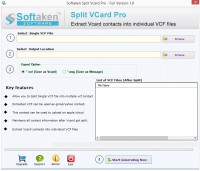   Softaken Split vCard Tool