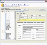   Notes Contacts to Outlook Express Free Download