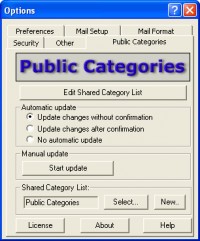   Public Categories for Outlook