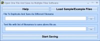   Open One File And Save As Multiple Files Software