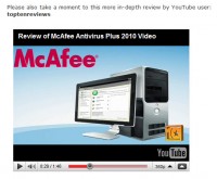   McAfee AntiVirus Plus 2010 Review