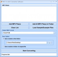   MP3 To WAV Converter Software