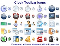   Clock Toolbar Icons