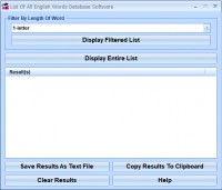   List Of All English Words Database Software