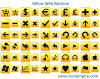  Yellow Web Buttons