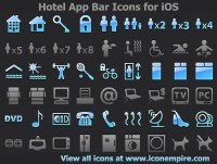   Hotel App Tab Bar Icons for iOS