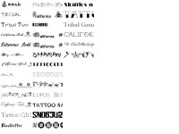   tattoo Font Pack