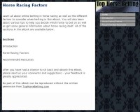   Horse Racing Factors