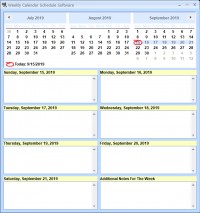   Weekly Calendar Schedule Software