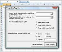   Get Excel Merge Cells to merge join and combine two or more cells in excel with dividers Software
