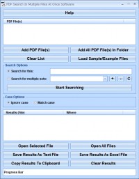   PDF Search In Multiple Files At Once Software