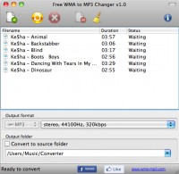   Free WMA to MP3 Changer MAC