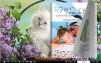   Page Flip Book Theme Of Cute Cat
