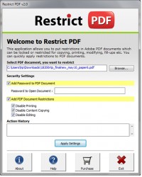   Lock PDF Printing, Copying, Editing