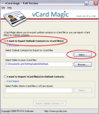   Bulk vCard Import