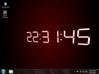   White Digital Desktop Clock Wallpaper