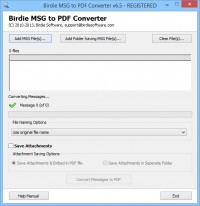   Convert MSG to PDF with Attachments