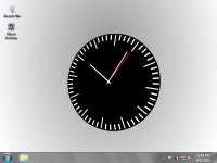   Black Analog Desktop Clock Wallpaper