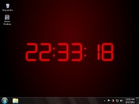   Black Digital Desktop Clock Wallpaper